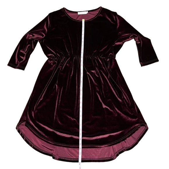 Amaryllis Burgundy 3/4 Sleeve Polyester Women’s Dress (Sz XL) - Picture 12 of 12